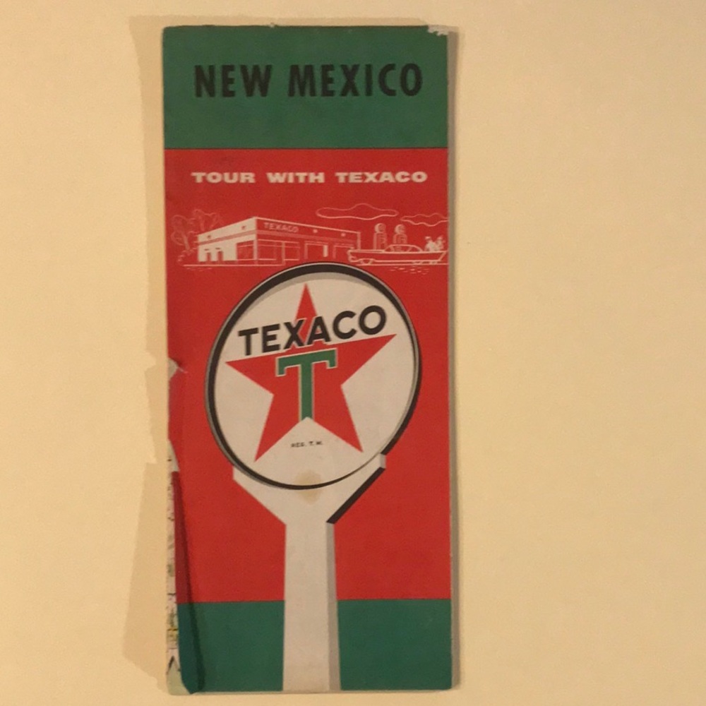 VINTAGE 1958 Texaco New Mexico Road Map